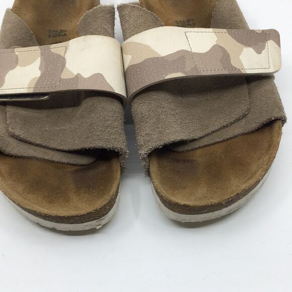 Birkenstock Limited Edition Kyoto Suede Gray Taupe Camo M9 W11 EU 42 Narrow